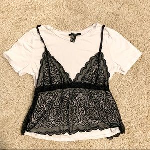 Forever 21 top with lace top